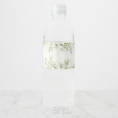 Greenery Elephant Baby Shower ペットボトルラベル (裏面)