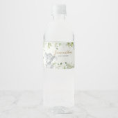 Greenery Elephant Baby Shower ペットボトルラベル (正面)