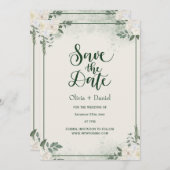 Greenery Elopement Save The Date Invitation 招待状 (正面/裏面)