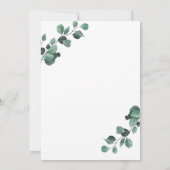 Greenery Elopement Save The Date Invitation 招待状 (裏面)