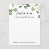Greenery Eucalyptusの結婚バケットリストカード ポストカード (正面)