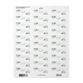 Greenery Eucalyptusスクリプト結婚のアドレス ラベル (フルシート)