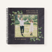 Greenery Eucalyptus写真素朴バジェット結婚ズ ノートブック (正面)