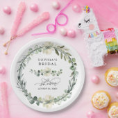Greenery Eucalyptus Bridal Shower ペーパープレート (パーティー)