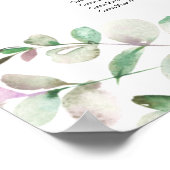 Greenery Eucalyptus Bridal Shower Seating Chart ポスター (角)
