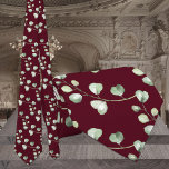 Greenery Eucalyptus Burgundy Wedding ネクタイ<br><div class="desc">Neck Ties for Tuxedo Royale by Leonbience.</div>