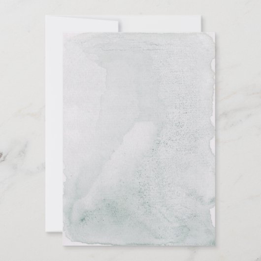 Greenery Eucalyptus Calligraphy Signature Engaged 招待状 (裏面)