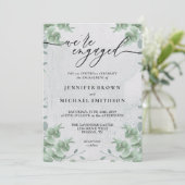 Greenery Eucalyptus Calligraphy We are engaged 招待状 (スタンド正面)