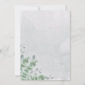 Greenery Eucalyptus Calligraphy We are engaged 招待状 (裏面)
