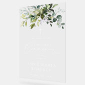 Greenery, Eucalyptus, First Holy Communion Welcome アクリルサイン (傾斜)