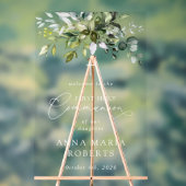 Greenery, Eucalyptus, First Holy Communion Welcome アクリルサイン (ニュートラル)