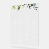 Greenery, Eucalyptus Leaves, Baptism Seating Chart アクリルサイン (傾斜)
