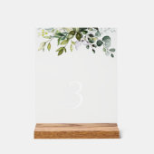 Greenery, Eucalyptus Leaves, Baptism Table Numbers アクリルサイン (正面)