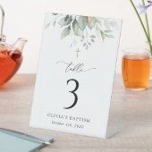 Greenery, Eucalyptus Leaves, Baptism Table Numbers 台座サイン (インサイチュ)