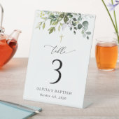 Greenery, Eucalyptus Leaves, Baptism Table Numbers 台座サイン (インサイチュ)