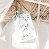 Greenery, Eucalyptus Leaves, Boho, Baby Shower ギフトタグ