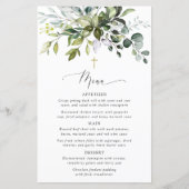 Greenery, Eucalyptus Leaves, Boho, Baptism Menu (正面)