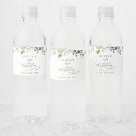Greenery, Eucalyptus Leaves, Boho, Birthday ペットボトルラベル