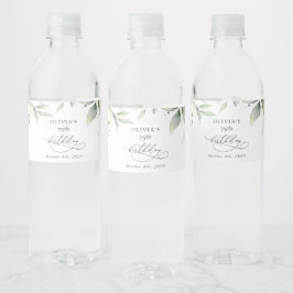 Greenery, Eucalyptus Leaves, Boho, Birthday ペットボトルラベル