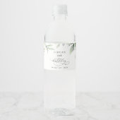 Greenery, Eucalyptus Leaves, Boho, Birthday ペットボトルラベル (正面)