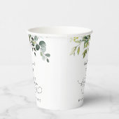 Greenery, Eucalyptus Leaves, Boho, Birthday 紙コップ (右)