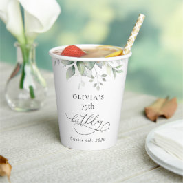 Greenery, Eucalyptus Leaves, Boho, Birthday 紙コップ