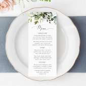 Greenery, Eucalyptus Leaves, Boho, Bridal Shower メニュー