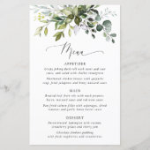 Greenery, Eucalyptus Leaves, Bridal Shower Menu (正面)