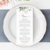 Greenery, Eucalyptus Leaves, Bridal Shower Menu メニュー