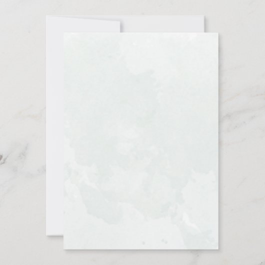 Greenery Eucalyptus Watercolor Wedding Invitation 招待状 (裏面)