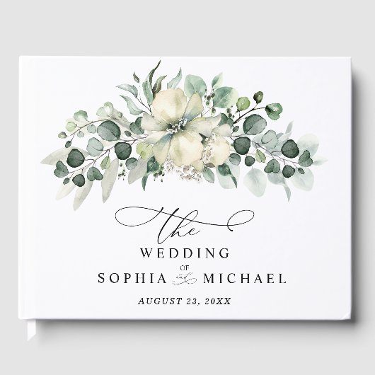 Greenery Eucalyptus Wedding ゲストブック (正面)