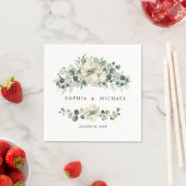 Greenery Eucalyptus Wedding スタンダードカクテルナプキン (インサイチュ)