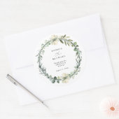 Greenery Eucalyptus Wedding ラウンドシール (封筒)