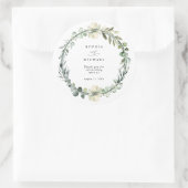 Greenery Eucalyptus Wedding ラウンドシール (バッグ)