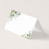 Greenery eucalyptus wedding place cards (正面)