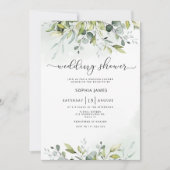 Greenery eucalyptus wedding shower invitation 招待状 (正面)
