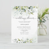 Greenery eucalyptus wedding shower invitation 招待状 (スタンド正面)