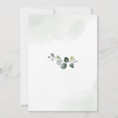 Greenery eucalyptus wedding shower invitation 招待状 (裏面)