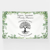 Greenery Family Reunion Tree backdrop banner 横断幕 (横)