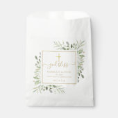 Greenery First Communion金ゴールドスクリプト フェイバーバッグ (正面)