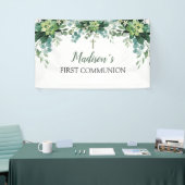 Greenery First Communion Banner backdrop 横断幕 (トレードショー)