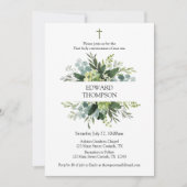 Greenery First Communion Invitation 招待状 (正面)