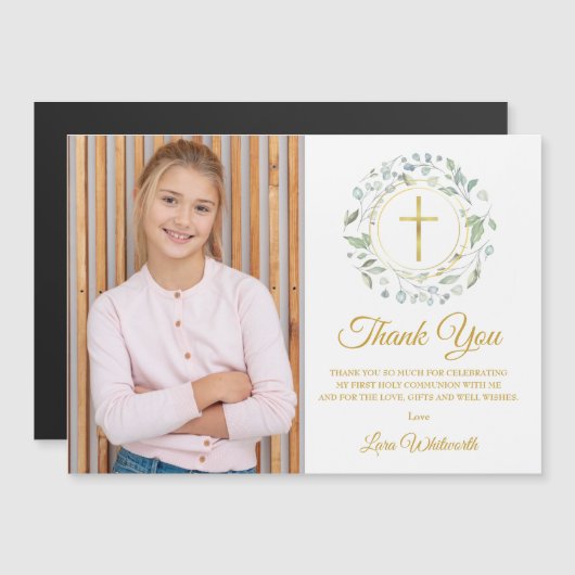 Greenery First Holy Communion写真ありがとう (正面/裏面)