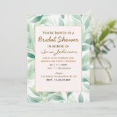 Greenery Floral Bridal Shower Invitation 招待状 (スタンド正面)