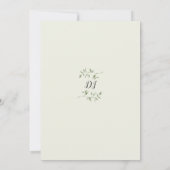 Greenery Floral Elegant Monogram Bar Mitzvah 招待状 (裏面)