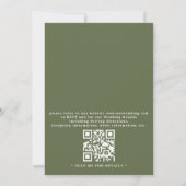 Greenery Floral Elegant Rustic QR Code Wedding 招待状 (裏面)