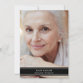 Greenery Floral Funeral Celebration of Life Photo 招待状 (裏面)