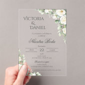 Greenery Floral wedding Acryl invitation Spanish アクリル招待状 (インサイチュ (ポータブル))