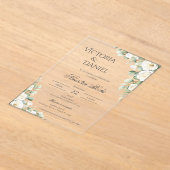 Greenery Floral wedding Acryl invitation Spanish アクリル招待状 (レイダウン)