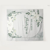 Greenery Floral Wedding Botanic Backdrop Tapestry タペストリー (正面(横))